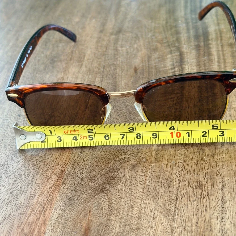 AJ Morgan Soho Sunglasses Unisex Tortoise Clubmaster Brown Lens 51-21-146 Retro
